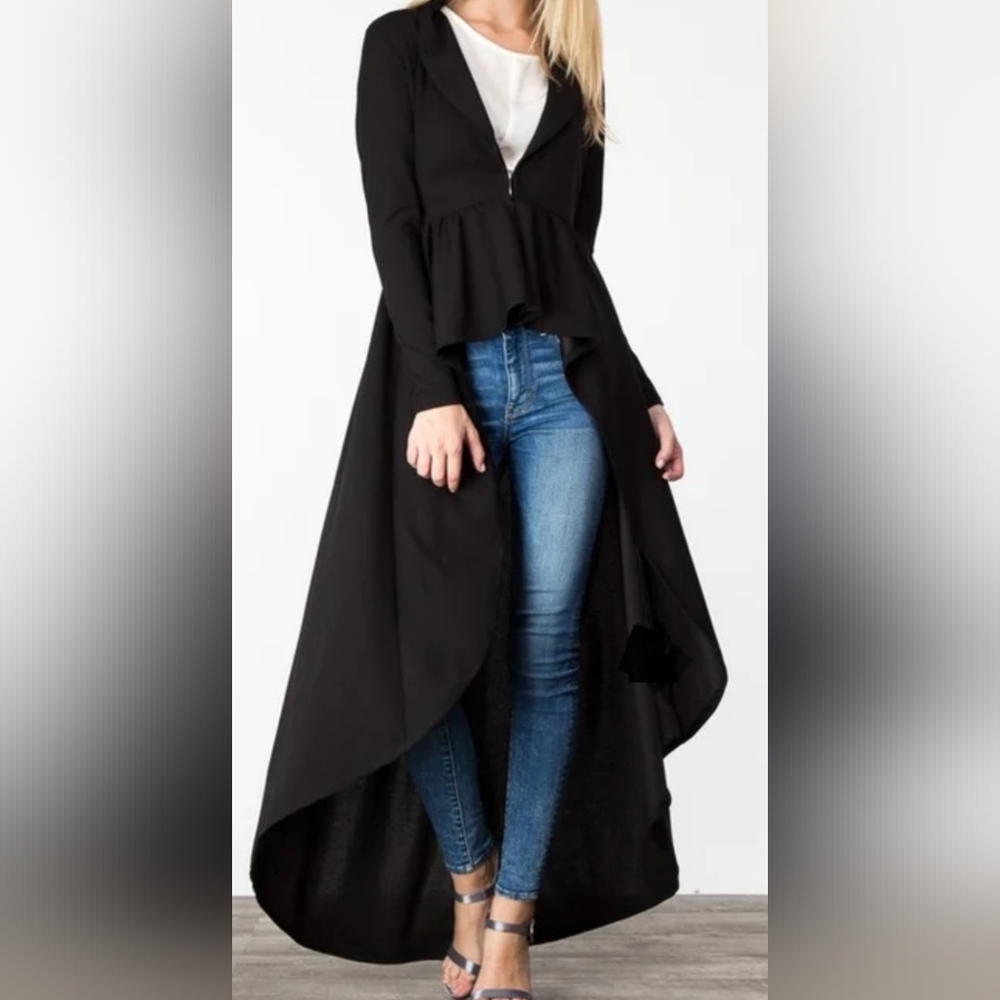 NWT Eloquii Black High-Low Duster Plus Size